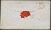 1850 (April 18) cover to "Altona by Hamburg" endorsed "Pr John Bartlett via London" with superb strike of the unframed 'GPO/[crown]/AP+18/1850/SOUTH AUSTRALIA' cds & rated "6" in red, London transit b/s of 3JY3/1850 in red & rated "8" for inwards shiplett - 2