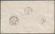 1864 double-rate cover to Scotland via the all-sea route with Second Roulettes 1/- brown (SG 39-42 group) tied to by diamond-numeral '1', 'PORT ADELAIDE/ JU27/64/S.A' cds, Adelaide & superb 'EDINR M2/ 2 /AU15/64' transit b/s, 'PRESTON PANS' arrival b/s, a - 2