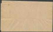 1890s usage of &frac12;d Wrapper to Argentina uprated with Bantam &frac12;d brown tied by GPO cancel with no date, minor blemishes. - 2