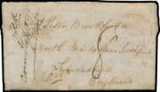 1846 entire letter headed "Lemington Probator Station December 7th 1846" signed "Gabriel Tinsley", to Lancashire endorsed at upper-left "convict letter/[initials]/Supt", light '[crown]/FREE/4JA4/1847' cds at upper-right, British 'SHIP LETTER' h/s in black