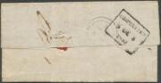 INWARDS MAIL: 1838 (Aug 7) lengthy cross-written entire social letter from England to "Bull Inn/Prossers Plains/Van deimand Land" with unframed 'PAID/AT/BRISTOL' h/s & rated "1/-" for 10d rate to London + 2d outwards shipletter, London tombstone & Paid S - 2