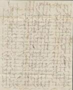 INWARDS MAIL: 1838 (Aug 7) lengthy cross-written entire social letter from England to "Bull Inn/Prossers Plains/Van deimand Land" with unframed 'PAID/AT/BRISTOL' h/s & rated "1/-" for 10d rate to London + 2d outwards shipletter, London tombstone & Paid S - 3