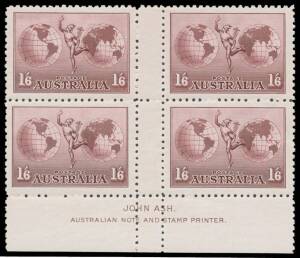 1934-48 Hermes selection with No Watermark Imprint Block of 4 BW #161z (two units very lightly mounted, others unmounted) & an unmounted imprint pair, Watermark mostly mint group of Re-Entries and Retouches, four different imprint pairs & Thin Paper impri