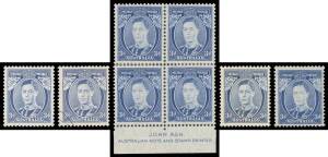 Mostly mint collection of the Portrait Types apparently complete with all 3d Dies including Die I with White Wattles x2 (one CTO with gum) etc, varieties in blocks including 1d pane of 60 & 2d block of 36, 3d Die II Thick Paper imprint blocks of 4 x2 and 
