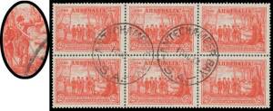 Selection including used varieties 2d Dry Ink x2 (unlisted), Man with Tail x2 (one in block of 6 with 'ANTECHAMBER BAY/SA' - Kangaroo Island - cds) & Retouch x2, Pantaloon Flaw x3 states (Ex Chas Dunn) and 9d Roller Shift BW #177d x2 (one in unmounted imp