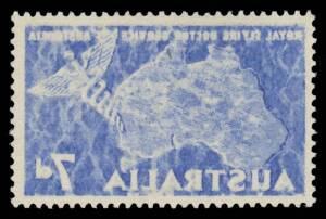 1957 Royal Flying Doctor Service 7d blue with Strong Offset BW #337c, unmounted, Cat $750.