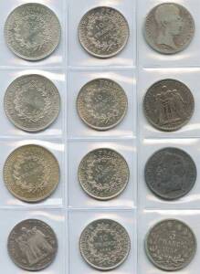 Large world collection in 15+ binders or compartmentalised plastic boxes, the vast majority 20th Century with some earlier. A mixture of bronze, white metals and with a range of silver coins to Crown-size throughout. Includes France with an earlier 5 fran
