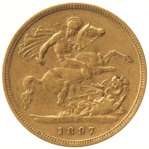 AUSTRALIA: Half-Sovereign 1897S QV Veiled Head/St George, EF.