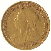 AUSTRALIA: Half-Sovereign 1897S QV Veiled Head/St George, EF. - 2