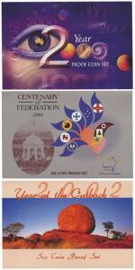 AUSTRALIA: 1985-2002 proof sets without outer cardboard sleeves, Cat $2000+. (18 sets)