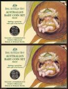 AUSTRALIA: 1995-1997 Baby (Gumnut) Proof sets of three, with the sterling silver medallions as issued, Cat $1770. (3 sets) - 2