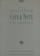 AUSTRALIA: Balance of the consignment with 1988 Bicentenary 3 coin/3 banknote folders (x2, one a Melbourne Fair issue), 1988 Last $2 Folder (9), 1988 $10 Bicentennial (2), 1989 Five Shilling Vignette (3), 1990 Cook's Landing Vignette (4, 2 with foxing), D - 3