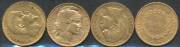 FRANCE: Gold 20f Napolean III (2, one very damaged), Angel x2 and 1904 Rooster, condition poor to VF. (5) - 4