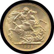 GREAT BRITAIN: KGV 1925 Sovereign EF. (total 3.06oz agw) (13)