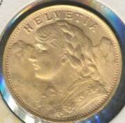 SWITZERLAND: Gold 20f 1935BL (restrike) and 1947, EF/aUnc, plus Italy 1931 100L aUnc, (total 0.628oz agw). (3) - 3