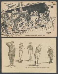 AUSTRALIA: WWI military humour cards by Tom Cross, some blemishes but generally fine unused. (12)
