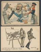 FRANCE: Anti-German propaganda cards "Voyage en Russie 1902" (Nos. 3, 8, 11 & 12), and three others, minor blemishes. (7) - 2