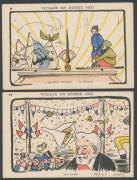 FRANCE: Anti-German propaganda cards "Voyage en Russie 1902" (Nos. 3, 8, 11 & 12), and three others, minor blemishes. (7) - 4
