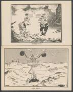 PORTUGAL: WWII comic cards lampooning Hitler & Stalin, being Portuguese language editions of New Zealander David Low's British cartoon cards, a few minor blemishes but fine to very fine unused. Not seen by us before. [Low was a leftist cartoonist who was - 2