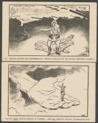 PORTUGAL: WWII comic cards lampooning Hitler & Stalin, being Portuguese language editions of New Zealander David Low's British cartoon cards, a few minor blemishes but fine to very fine unused. Not seen by us before. [Low was a leftist cartoonist who was - 3