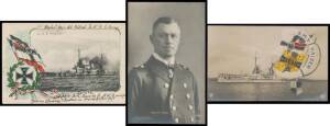 SUBJECTS 1916 (June 1) "Battle of Skagerrak" (aka "Battle of Jutland" but from the German perspective), attractive one-frame exhibit of the ships & their commanders plus some additional material, generally good to very fine used or unused. A very attracti