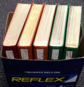 Used World collection in five large stockbooks with lots of duplication in some areas. Exchange book fodder. ( )