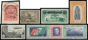ITALY: companion lot with 1861-1940s Revenues including beautiful De La Rue issues, 1874-81 POs Abroad mint & used to 2L, POs in China including Tientsin, in Turkey including Albania, Constantinople etc, 1918 Occupation issues with Trentino overprints on 