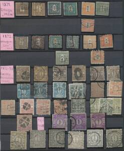JAPAN: 1871-1961 a useful general collection with pickings, with a group of mainly used Dragons (15) and Cherry Blossoms (105+), definitives and commemoratives include National Park sets & M/Ss, other M/Ss including National Stamp Week issues, 5 sheets an
