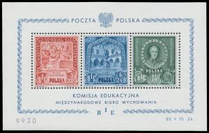 POLAND: 1860-1960 two volume collection with Local issues, German General Government sets including imperf pairs, M/Ss include 1938 Philatelic Exhibition perf & imperf and Balloon Flight, 1945 Polish Red Cross Internment Camp perf & imperf, Polish Forces 
