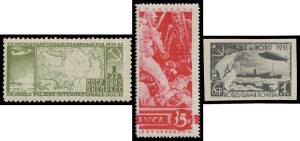 RUSSIA: 1858-1980s extensive 7 volume collection with earlies mostly used, 1900 onwards mixture of mint and used, sets, blocks, panes and imperforate issues, better mint sets include 1925 Workers set of 18 imperforate, 1931 Zeppelin Polar Flight imperfora