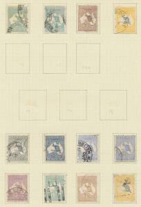 Handy range with First Watermark to 2/- plus CTO 5/-, Second Watermark set (the 2/- VFU, the 5/- with parcel cancel), & Third Watermark to 5/- x2, condition variable. (52)