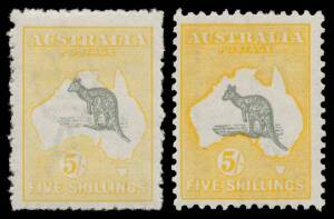 Selection with Third Watermark 3d 9d 1/- & 5/- x2, a few others, rich colours & very fresh, variable centring & a couple of minor perf problems. (10)