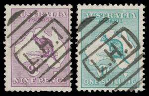 &frac12;d (pair) to 1/- all with superb 'L.H.I'-in-Bars cancels, the &frac12;d 1d & 3d on small pieces each also with 'LORD HOWE ISLAND/NO17/1913/NSW' cds. Gorgeous albeit per favor. Chris Ceremuga Certificate (2002) for the 4d to 1/-. (10)