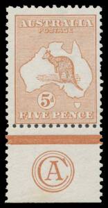 5d chestnut Plate 2 'CA' Monogram single BW #16(2)zc, very lightly mounted, Cat $3500.