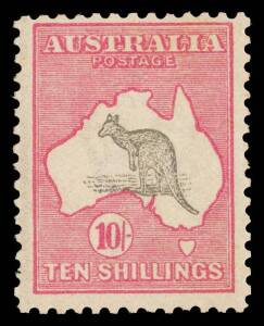10/- grey & pink, a couple of perf imperfections, Cat $2000. Advertised retail $1275.