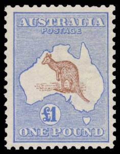&pound;1 brown & blue BW #51A, brighter shades than the previous lot, well centred, Cat $4000.