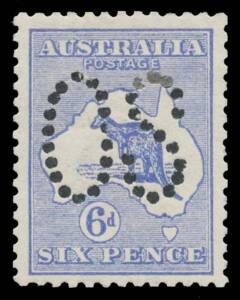 - 6d ultramarine as BW #17bb but with Double 'OS', well centred, small thin, Cat $425 as normal. Unlisted variety. Offered "as is".