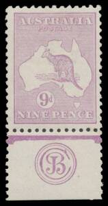 9d pale violet Plate 1 'JBC' Monogram single BW #26(1)zc, Cat $3000.