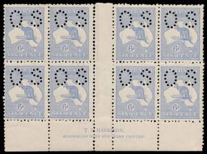 - Harrison Plates 6d bright ultramarine Die IIB TS Harrison Two-Line Imprint block of 8 BW 20(4)z, the left-hand block of 4 detached & rejoined, "suntanned" gum doesn't detract from the fine and fresh facial appearance, Cat $10,000. A rare, if tragic, imp