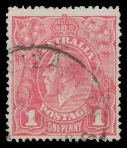 Cooke Printings 1d carmine-pink BW #73A, a few irregular perfs, Cat $275. Advertised retail $250. Michael Drury Certificate (2003).