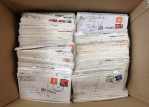 Small carton of covers mostly mid- to late-1960s registered to Tattersalls at Melbourne, lots of postmark interest especially for NSW, Tasmania & Victoria. (many 100s)