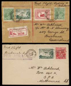 1929 (Jan 1) Inaugural Australian National Airways Flights Sydney-Brisbane per Kingsford Smith & Allan in the "Southern Cloud" AAMC #148, registered, and return flight by Ulm, Sheppard & Chaseling (following the crash of the "Southern Sky") #149, Cat $475