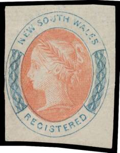 1856-59 'REGISTERED' Imperf (6d) orange & indigo SG 105, margins close to large, two ironed-out diagonal creases that hardly affect the very fine facial appearance, unused, Cat &pound;1400. APEX Certificate (1999) as Scott #F2.