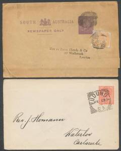 Quality bundle with Postal Cards 1d brown with superb 'SANDLETON' "cogwheel" cds, 1d brown group with printed notices on the reverse, four different scenic issues, 1d Envelopes on surfaced & unsurfaced stock (the latter is very scarce), Registration Envel