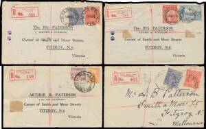 Extensive collection the companion lot all with scarce to rare red/white labels including from 'BALD ROCK' (rated RR), 'COONGULMERANG' (RR), 'HIGH CAMP PLAIN', 'LEONGATHA SOUTH', 'LOWER CAPE BRIDGEWATER' (philatelic), 'MUCKLEFORD RLY STN', 'UPPER SANDY CR