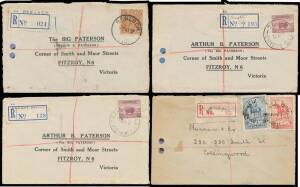Provisional registration labels mostly with manuscript endorsements, plus some handstamped or typewritten, cds include 'ANDERSON RS' (rated RR), 'AYRFORD___' (RR), 'BARINGHUP WEST' (RR), superb 'BENLOCH' (RR), 'BOGONG' (RR), 'DEEP LEAD' (RR), 'DOCTORS FLA