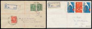 Provisional registration labels companion lot of philatelic covers mostly self-addressed by John Bell including from 'BARONGAROOK WEST' (rated RRR), 'LIMA' SDL, 1941 'MARRAWEENEY' with label 'No 1', 'MOOROOPNA NORTH' SDL, 'MYWEE' SDL, 'PEECHELBA TOWN', 'Y