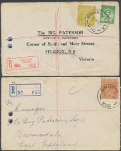 Incongruent labels & cds cancelled in transit including 'BUXTON' cancelled at Alexandra, 'DINGLEY' (red label) at Spring Vale, provisional "Doctors Flat" at Bruthen, 'DOOKIE COLLEGE' at Dookie, 'Gellibrand River' at Colac, 'GORMANDALE' at Traralgon, 'HAUN