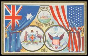 POSTAL CARDS: 1908 1d blue for the Visit of the American Fleet, unused.
