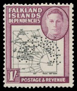 DEPENDENCIES: 1946-49 Thick Maps &frac12;d to 1/- SG G1-8 perf 'SPECIMEN', 1d with short perfs at left, very lightly mounted, Cat &pound;1100. (8)